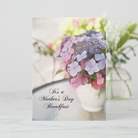 マザーズデイブレックファスト招待状ウィズフラワーズ 招待状 (スタンド正面)