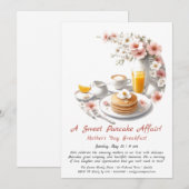 マザーズデイブレックファスト招待状クレープ&バラ 招待状 (正面/裏面)