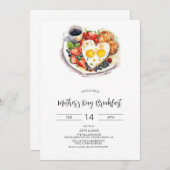 マザーズデイブレックファスト招待状ブランチ招待状 招待状 (正面/裏面)