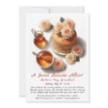 マザーズデイブレックファスト招待状 – パンケーキバラ