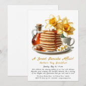 マザーズデイブレックファースト – パンケーキ&ダッフォジル 招待状 (正面/裏面)