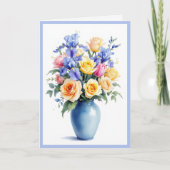 マザーズデイブーケのダフォジルスバラ&チューリップ カード (正面)