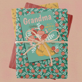 マザーズデイプニーフローラコレクション ラッピングペーパーシート