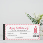 マザーズデイホテルステイギフト伝票証明書 招待状 (スタンド正面)