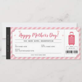 マザーズデイホテルステイギフト伝票証明書 招待状
