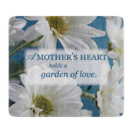 マザーズデイホワイトデイジーズガーデンオブラブブルースカイ カッティングボード