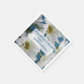 マザーズデイホワイトデイジーズガーデンオブラブブルースカイ スタンダードカクテルナプキン (角)