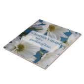 マザーズデイホワイトデイジーズガーデンオブラブブルースカイ タイル (側面)