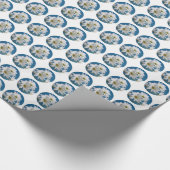 マザーズデイホワイトデイジーズガーデンオブラブブルースカイ ラッピングペーパー (角)