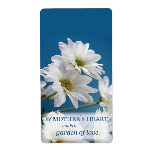 マザーズデイホワイトデイジーズガーデンオブラブブルースカイ ラベル (正面)