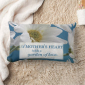 マザーズデイホワイトデイジーズガーデンオブラブブルースカイ ランバークッション (ブランケット)