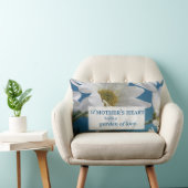 マザーズデイホワイトデイジーズガーデンオブラブブルースカイ ランバークッション (椅子)