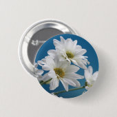 マザーズデイホワイトデイジーズガーデンオブラブブルースカイ 缶バッジ (正面&裏面)