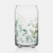 マザーズデイボタニカルグリーンリーフ名前をカスタムする ガラス缶 (正面)