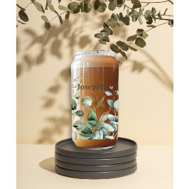 マザーズデイボタニカルグリーンリーフ名前をカスタムする ガラス缶