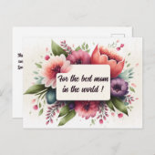 マザーズデイポストカードフローラブーケデザイン ポストカード (正面/裏面)