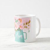 マザーズデイマグと散水缶と花 コーヒーマグカップ (正面右)