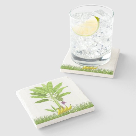 マザーズデイマーブルストーンコースターバナナツリー ストーンコースター (横)