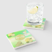 マザーズデイマーブルストーンコースターライム ストーンコースター (横)