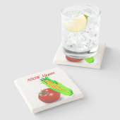 マザーズデイマーブルストーンコースター100%ビーガン ストーンコースター (横)