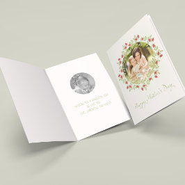 マザーズデイミニマリストウォーターカラーバラリース カード