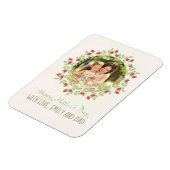 マザーズデイミニマリストバラ水彩リース マグネット (左側)