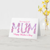 マザーズデイムウォーター色オーキッドカスタムカード カード (黄色い花)