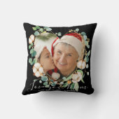 マザーズデイユーカリ金ゴールドリースカスタム写真 クッション (裏面)