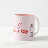 マザーズデイラインアートピロー – ママ&チャイルドラブ ツートーンマグカップ (正面右)