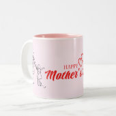 マザーズデイラインアートピロー – ママ&チャイルドラブ ツートーンマグカップ (正面左)