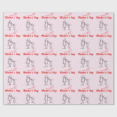 マザーズデイラインアートピロー – ママ&チャイルドラブ ラッピングペーパー (フラット)