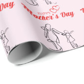 マザーズデイラインアートピロー – ママ&チャイルドラブ ラッピングペーパー (ロールコーナー)