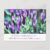 マザーズデイラベンダーフィールド感動的引用文 ポストカード (正面)