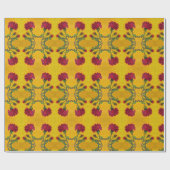 マザーズデイレッドローズラッピング紙 ラッピングペーパー (フラット)