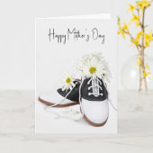 マザーズデイレトロサドルシューズデイジー カード (黄色い花)