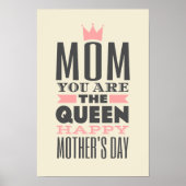 マザーズデイヴィンテージスタイル 文字デザイン ポスター (正面)