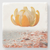 マザーズデイ大理石コースターオレンジ ストーンコースター (正面)