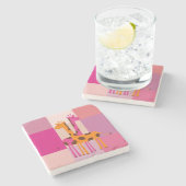 マザーズデイ大理石コースターキリン ストーンコースター (横)