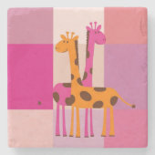 マザーズデイ大理石コースターキリン ストーンコースター (正面)