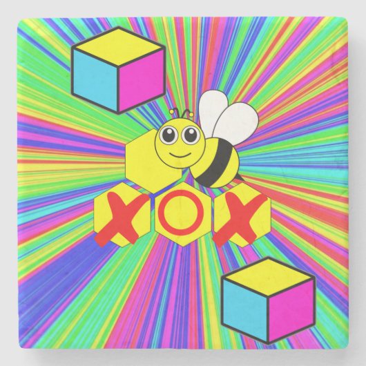 マザーズデイ大理石コースタービー ストーンコースター (正面)