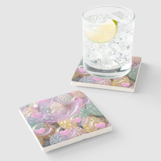 マザーズデイ大理石コースター ストーンコースター (横)