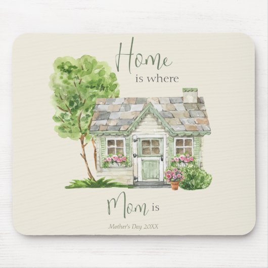 マザーズデイ引用文スイートウォーターカラー マウスパッド (正面)