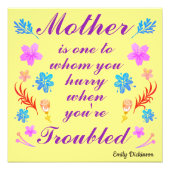 マザーズデイ引用文バイエミリー・ディキンソン フォトプリント (正面)