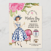 マザーズデイ招待状 – レディーホールディングシャンパンズ 招待状 (正面/裏面)