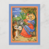 マザーズデイ猫&子猫セレナーデヴィンテージコピー ポストカード (正面)