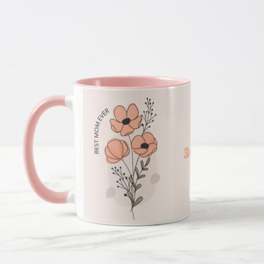 マザーズデイ誕生日最高のママエバーパーソナライズされた マグカップ (左)