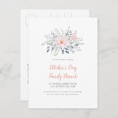 マザーズデイ赤面フローラ招待状 インビテーションポストカード (正面/裏面)