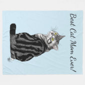 マザーズデイ・タビー・キャット フリースブランケット (正面(横))