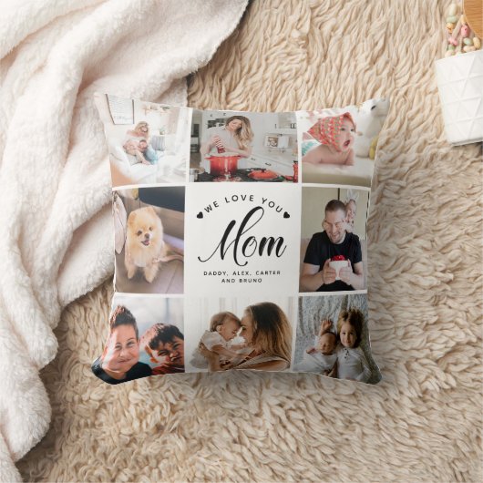 マザーズデモダンー写真パーソナライズされたコラージュ クッション (ブランケット)