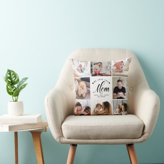 マザーズデモダンー写真パーソナライズされたコラージュ クッション (椅子)